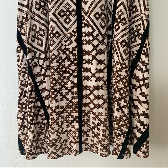 Anthropologie Bel Kazan Geometric Neutral Motif Dress - Picture 7 of 10